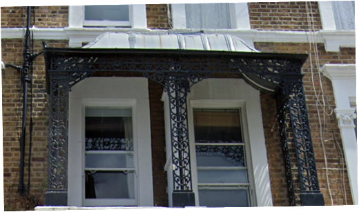 Dilapidated Loggia in Kensington A close up of a dilapidated Loggia on a property in Kensington, London.